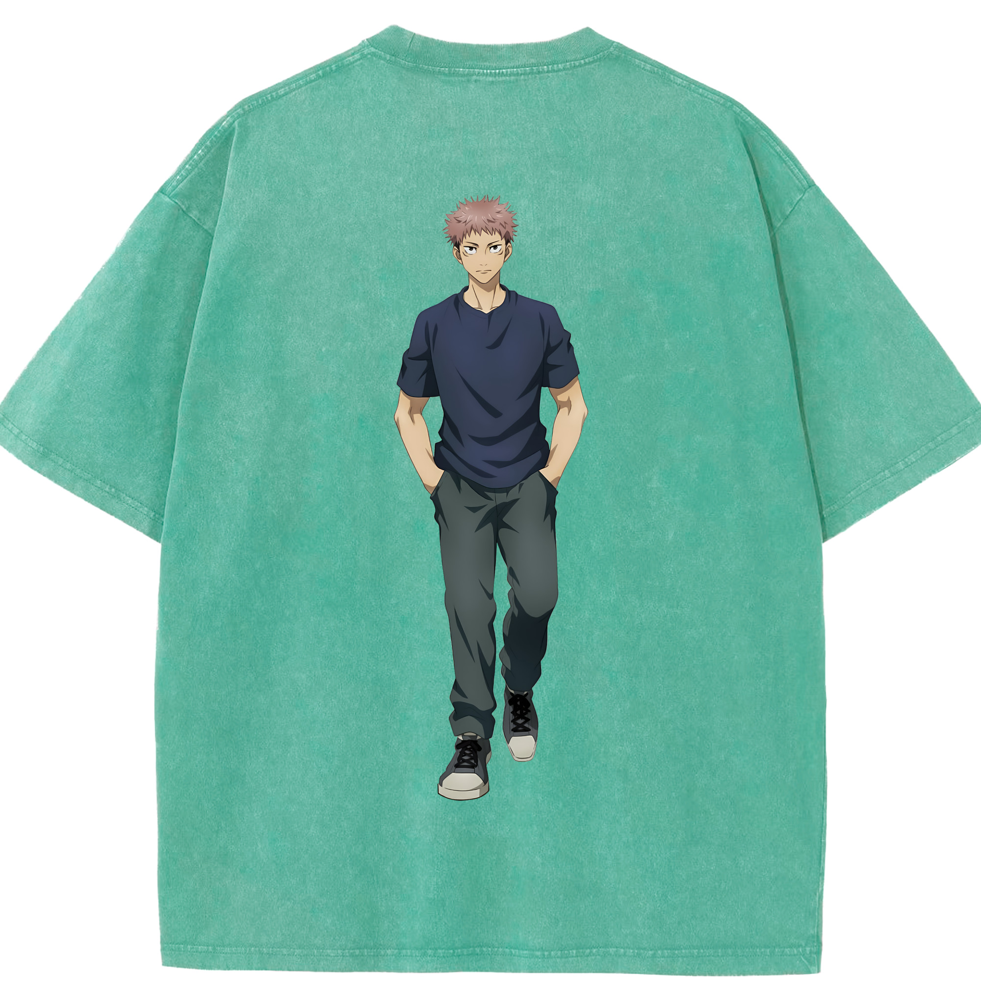 （画像用） 呪術廻戦 Jujutsu Kaisen 綿100% ヴィンテージ風 半袖Tシャツ（背面プリント）